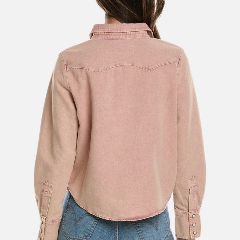 The GREAT “Howdy” top button down in light faded pink. Size 2. - Picture 2 of 5